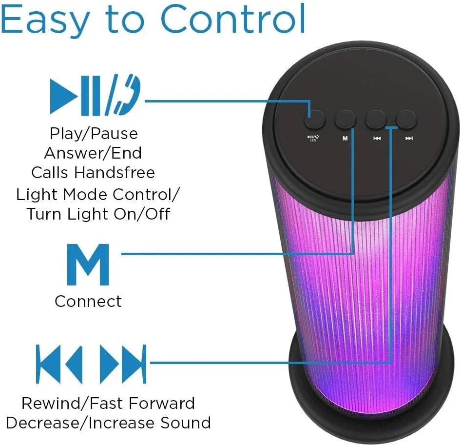 Outdoor Changing Pulsating Speaker Party Lights, with Tower Portable Speaker Color