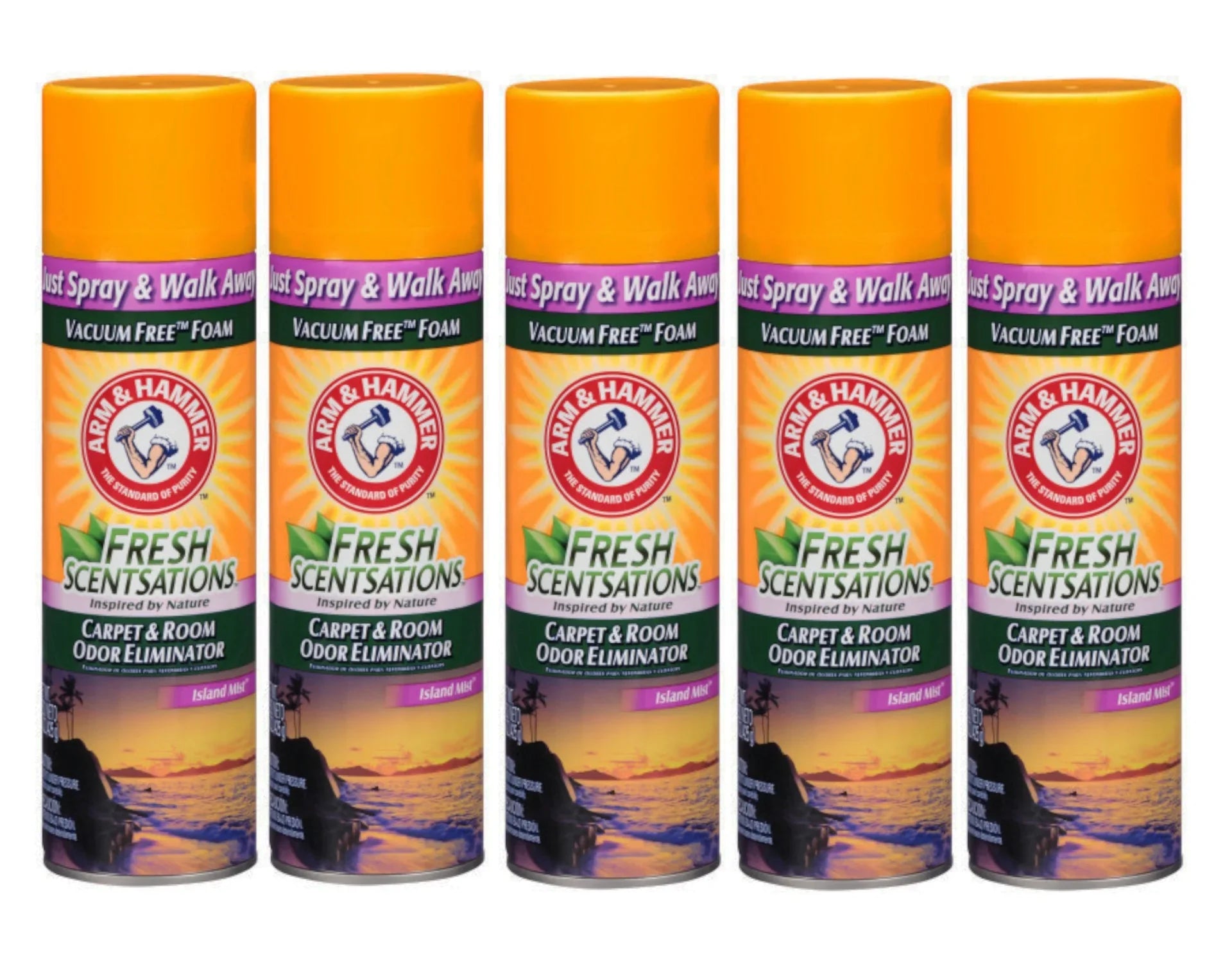 Vacuum 5 Island Scentsations & Fresh Carpet Ounce Pack Scent, & Free 15 Foam, Odor Room Eliminator Arm - Hammer Mist