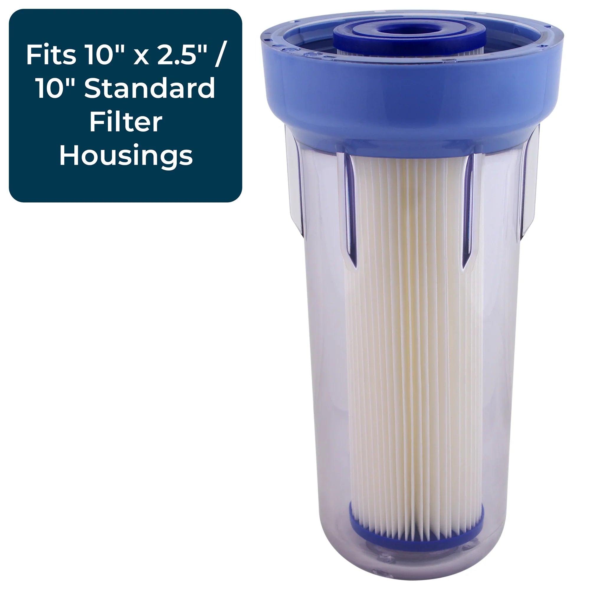 Micron 2.5" Cartridge, Pleated 10 Filter SpiroPure Polyester Pack) 30 x (24