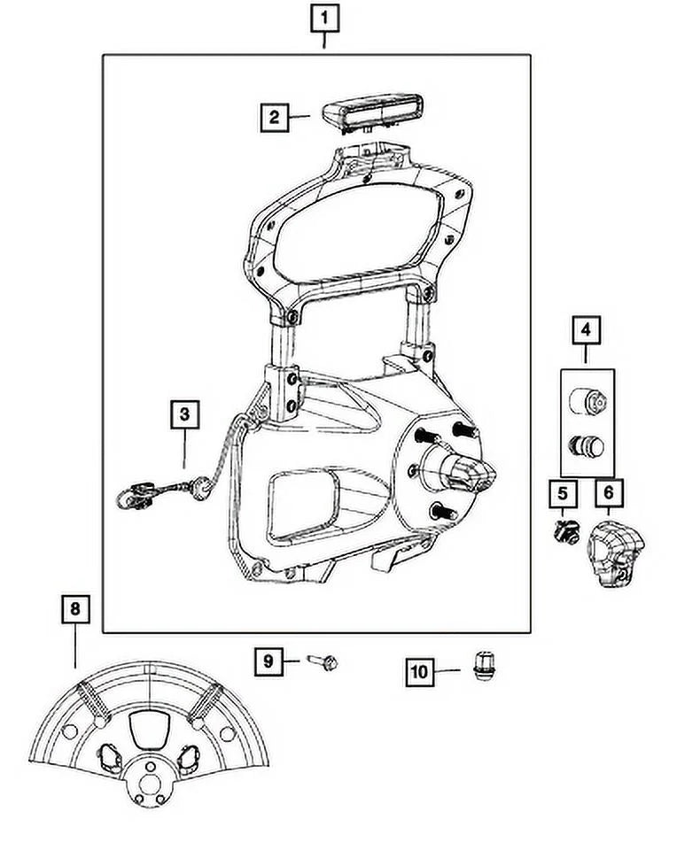 Mopar 68452959AC Rear Genuine 2018-2024 View New Camera OE