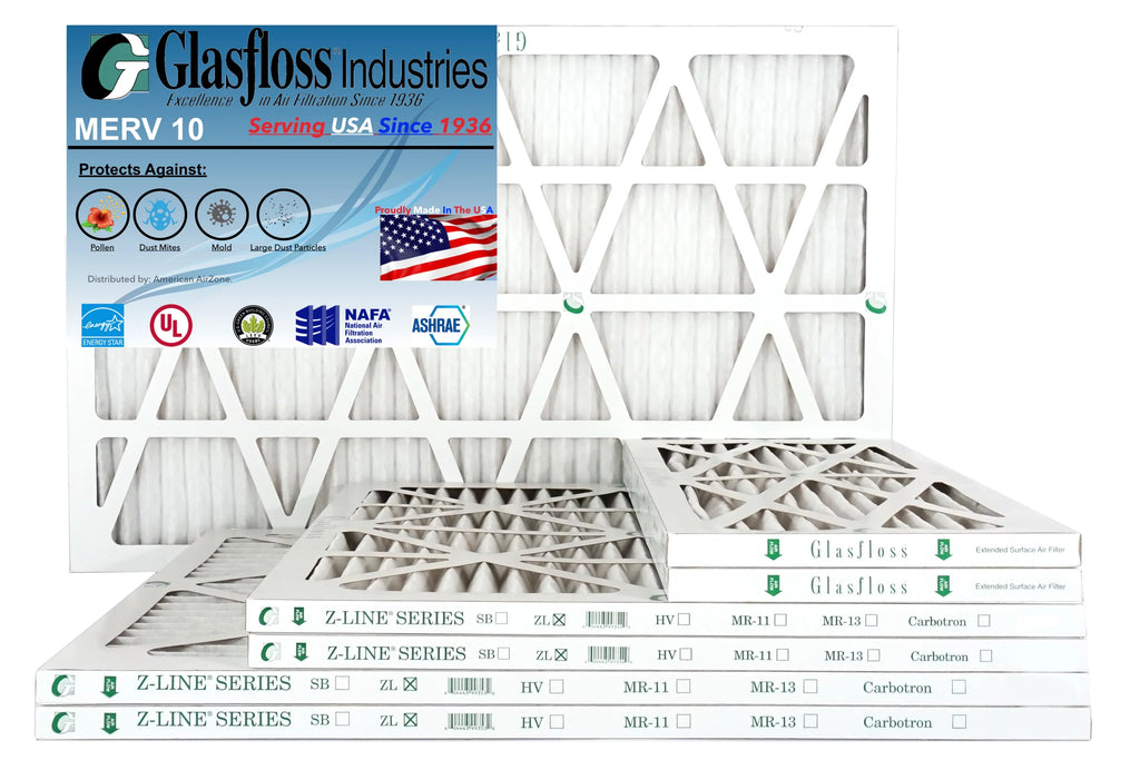 '- - or USA. Home MERV Made HVAC - - Pleated 10 Filter Glasfloss (Pack The AC Office Filter Air - 6) Furnace Filter In - or of Air 15x20x2 2" Air