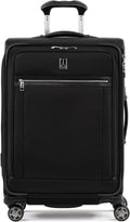Men Lock, Black, 8 Expandable Softside and Travelpro Checked Checked TSA Suitcase, Shadow Black Spinner Platinum Medium Shadow 25-Inch Checked-Medium Luggage, Women, 25-Inch Wheel Elite