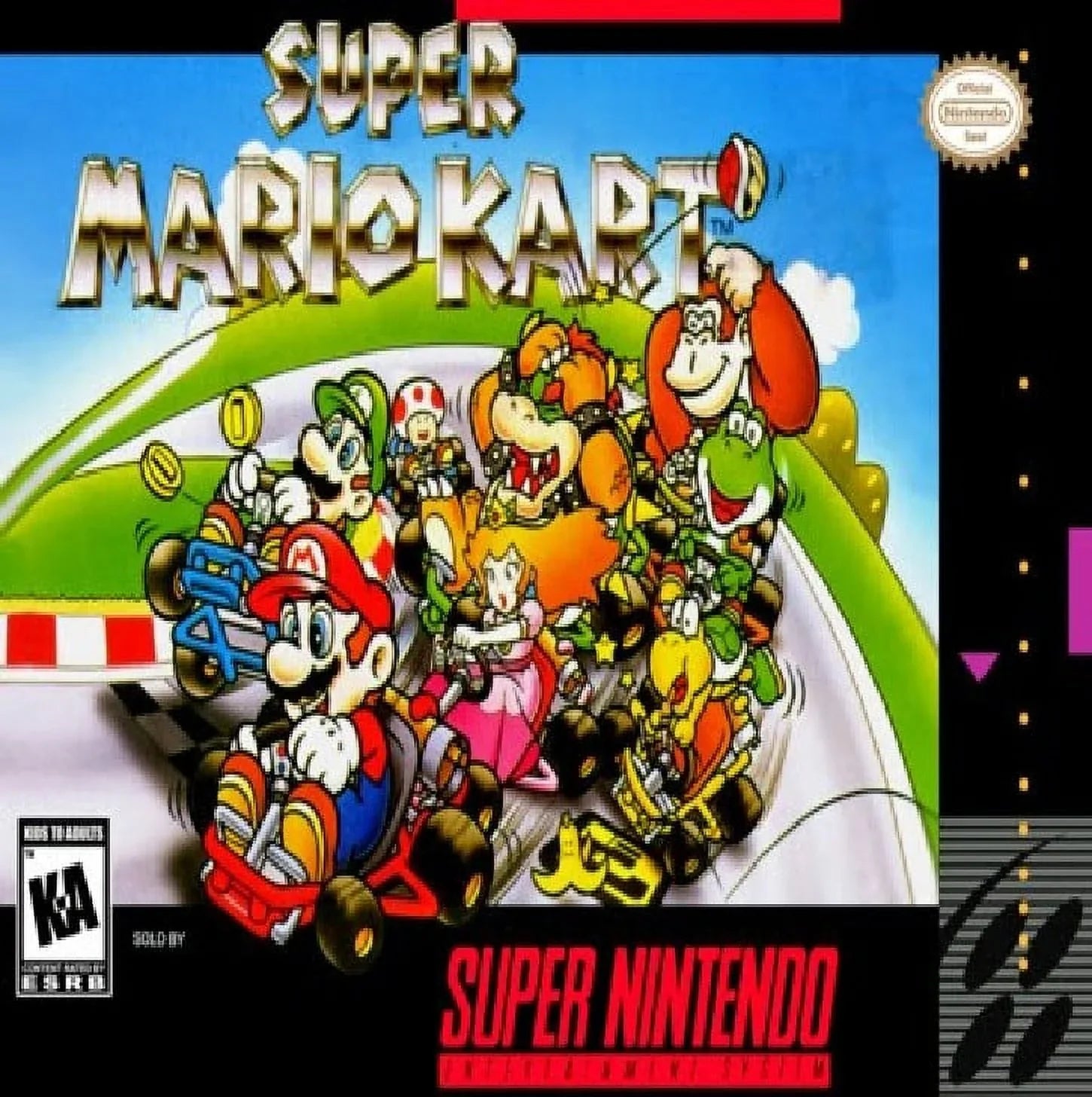 Super Kart (Refurbished) Restored (SNES) Mario