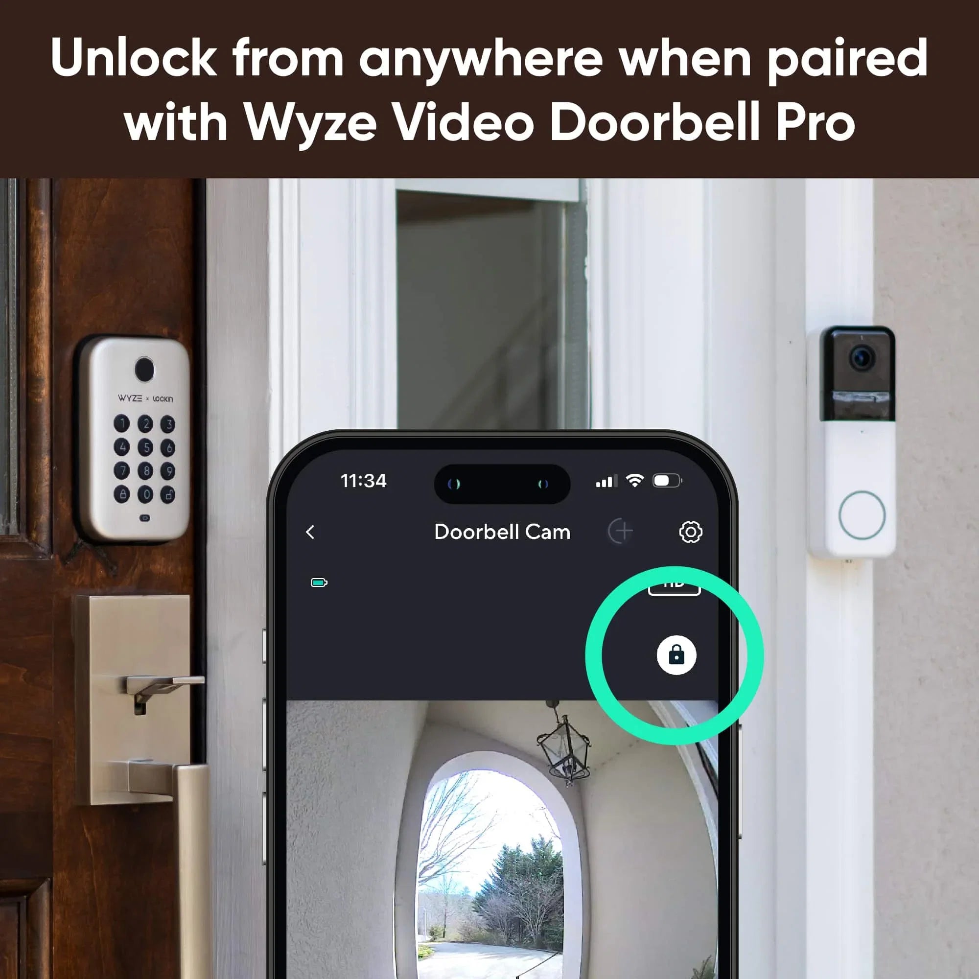 Wyze Lock Bolt Satin Nickel (Refurbished) Restored
