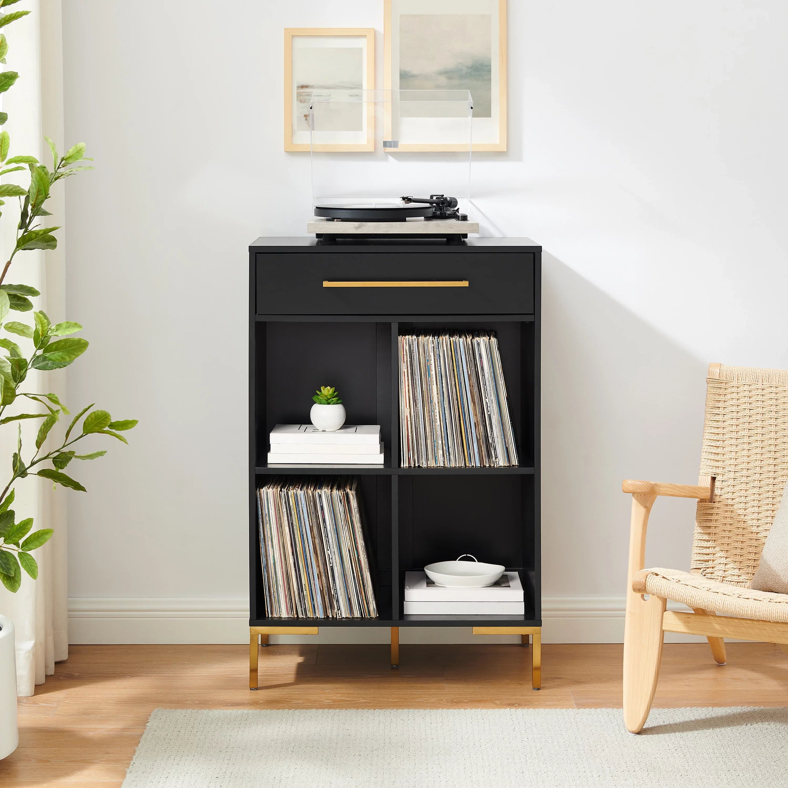 for Bookcase Vinyl Stand Cube with Records Furniture Record Juno Crosley Storage and Player