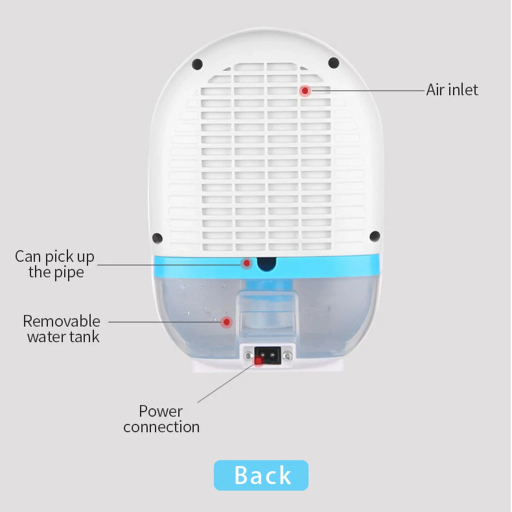 Air Dehumidifier Bedroom Dryer Remote Home Moisture Control Damp Free 500ml Mini