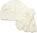 Cream And Set Box Gloves Gift York Kate Winter Bow Hat Ladies Spade