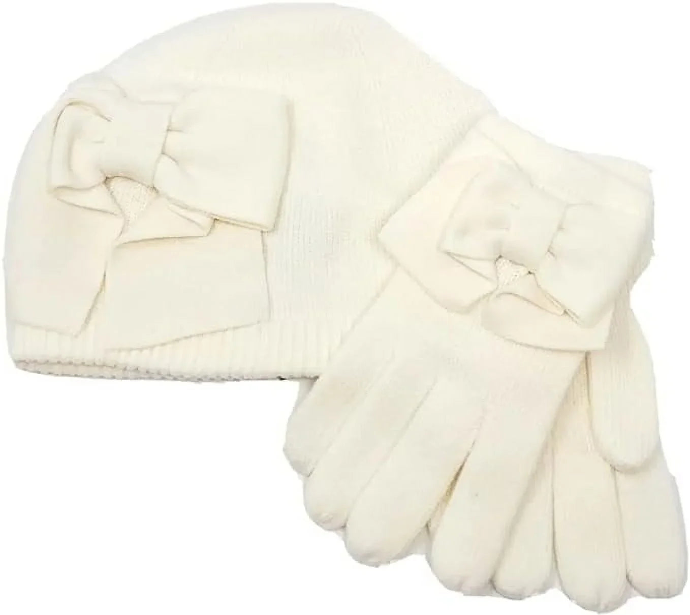 Cream And Set Box Gloves Gift York Kate Winter Bow Hat Ladies Spade