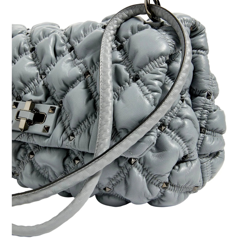Spike Bag Gray Garavani Medium Me Leather Valentino Crossbody