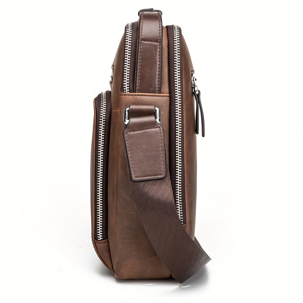 Handbags Cowhide MICHROE DENIM Casual Vintage Genuine Crossbody Bag Bag Leather N2333-1ZF Shoulder Men¡®s Designer Messenger