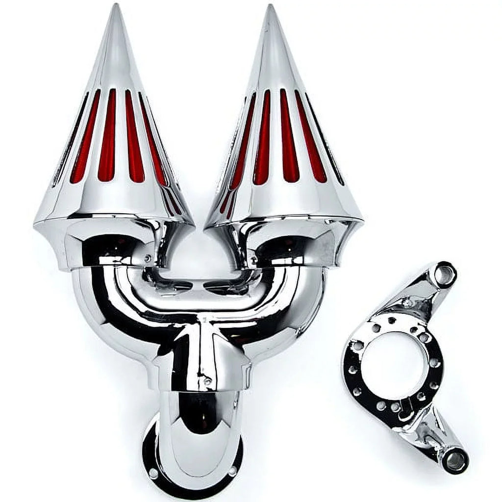 Chrome Applications Cleaner Dual Custom Intake Kit Compatible Filter Harley-Davidson Air Sportster Krator Spike with
