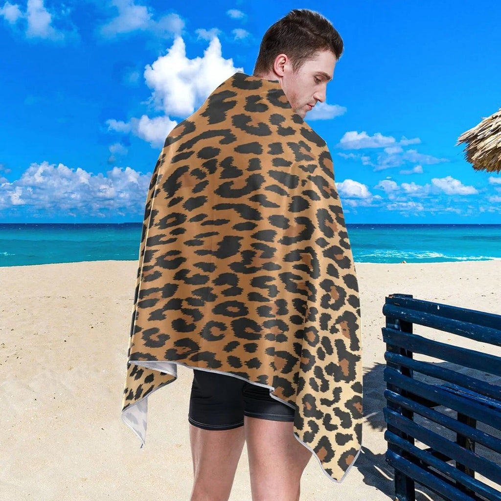 Free Towel Beach Bath Swim Shower Microfiber Thin Pool Towel Grain Dry 30¡±X60¡± Quick Blanket, Oversized Leopard Bestwell Towel Multipurpose Towel, Yoga Sand Lightweight