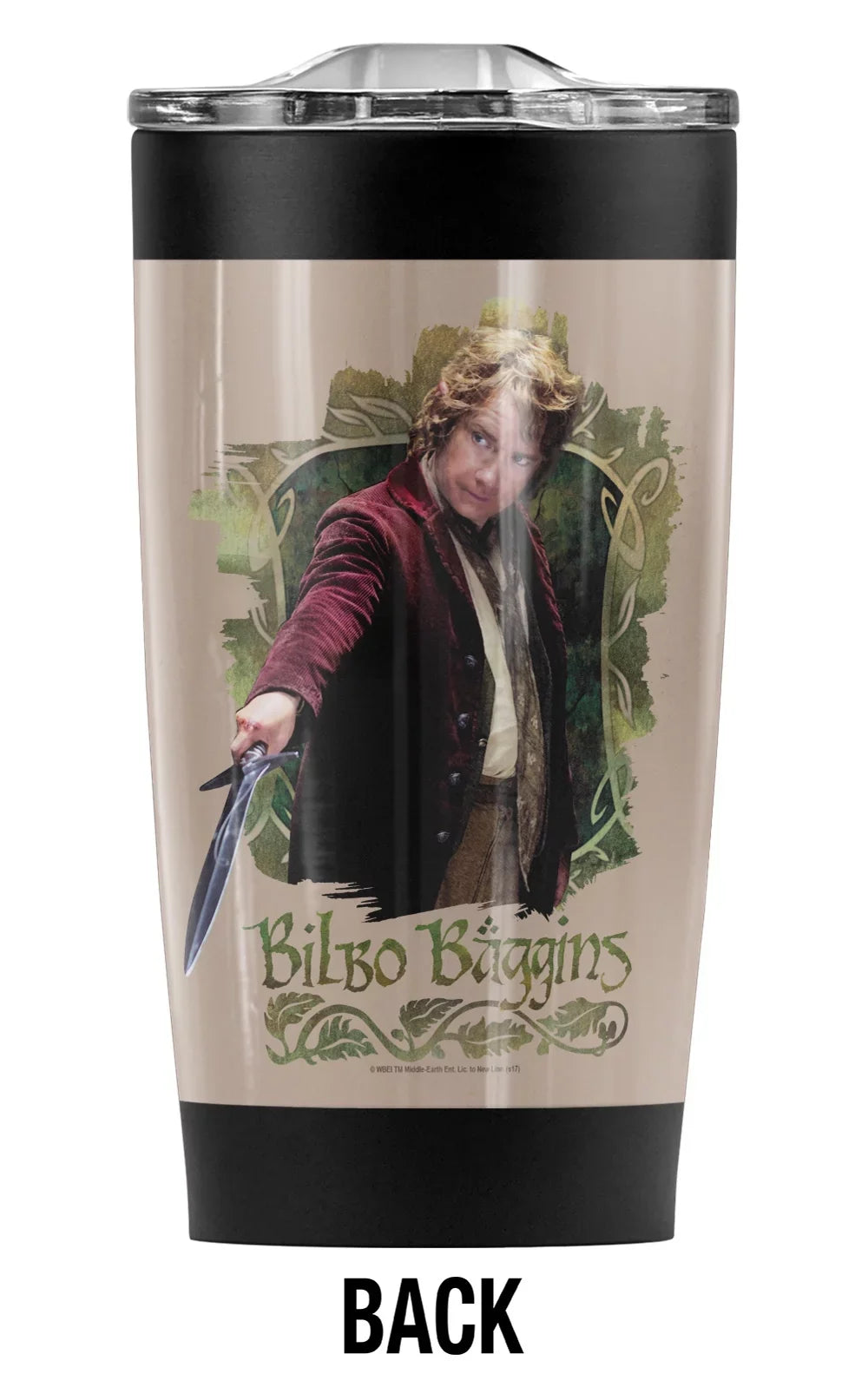 Vacuum Sword Tumbler and Stainless for oz 20 Insulated Coffee & Sliding | Drinks Beverages Travel Lid Mug/Cup, Cold Leakproof Hot Great Hobbit/Bilbo The Wall with Double Baggins Steel