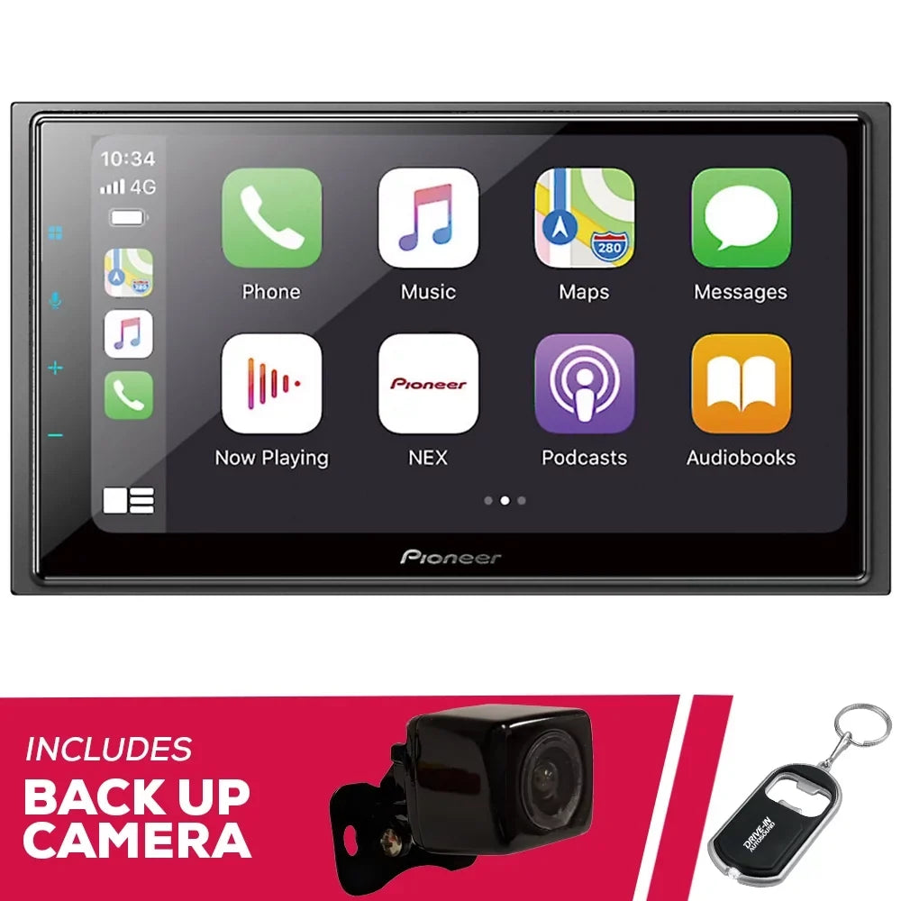 Bluetooth Camera DMH-W4660NEX w/ Pioneer & Receiver 6.8" Backup New Multimedia