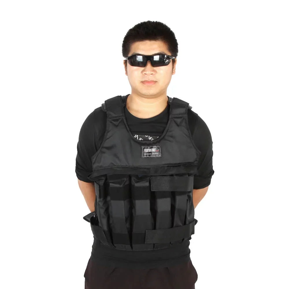 SUTENG Invisible 50kg Sand - for Exercise Adjustable Clothing Weightloading Max Weighted and Vest Boxing Training, Loading