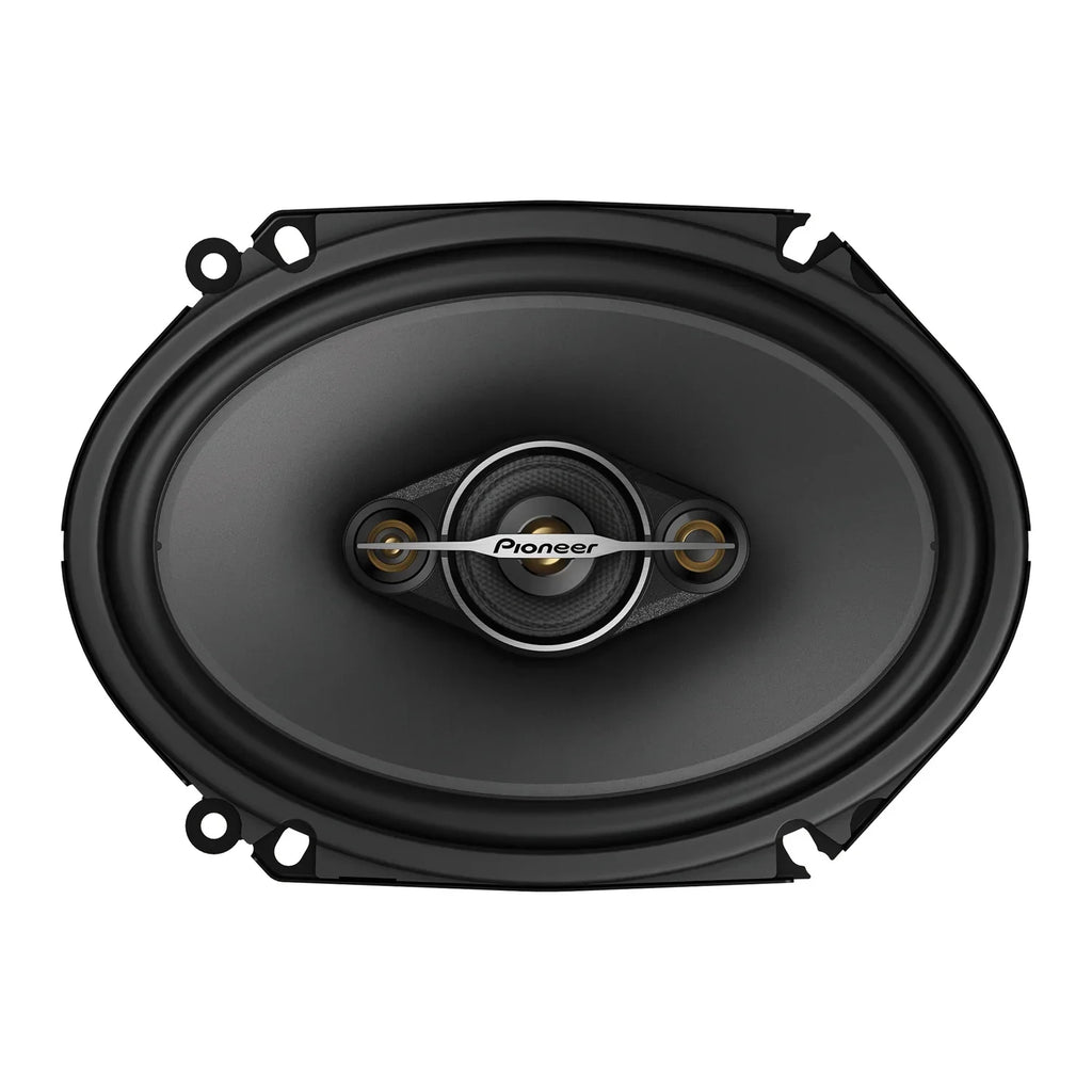 x 2 Gold, TS-A6881F Power Full-Range 350-Watt Max 8-In. 4-Way 6-In. Speakers Pack, Pioneer and TS-A6881F Coaxial Black