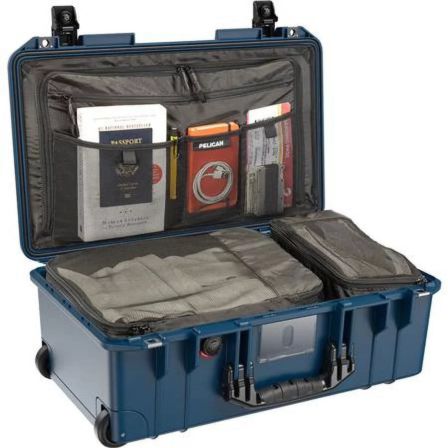 with Lid Case Wheeled Packing 1535TRVL Carry-On Organizer Indigo and Travel Cubes, Air