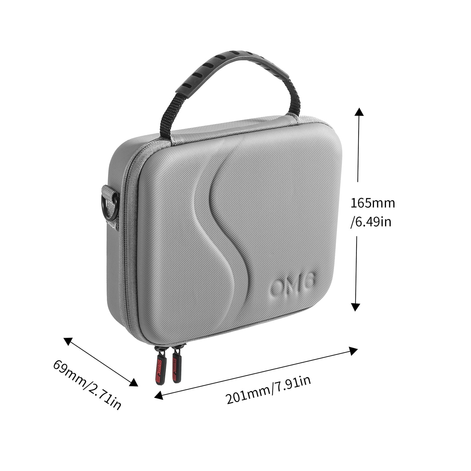 Stabilizer, Carrying Carry Handle, Grey with Travel DJI for Hardshell 6 Case Tomshoo Lightweight Bag OM Gimbal
