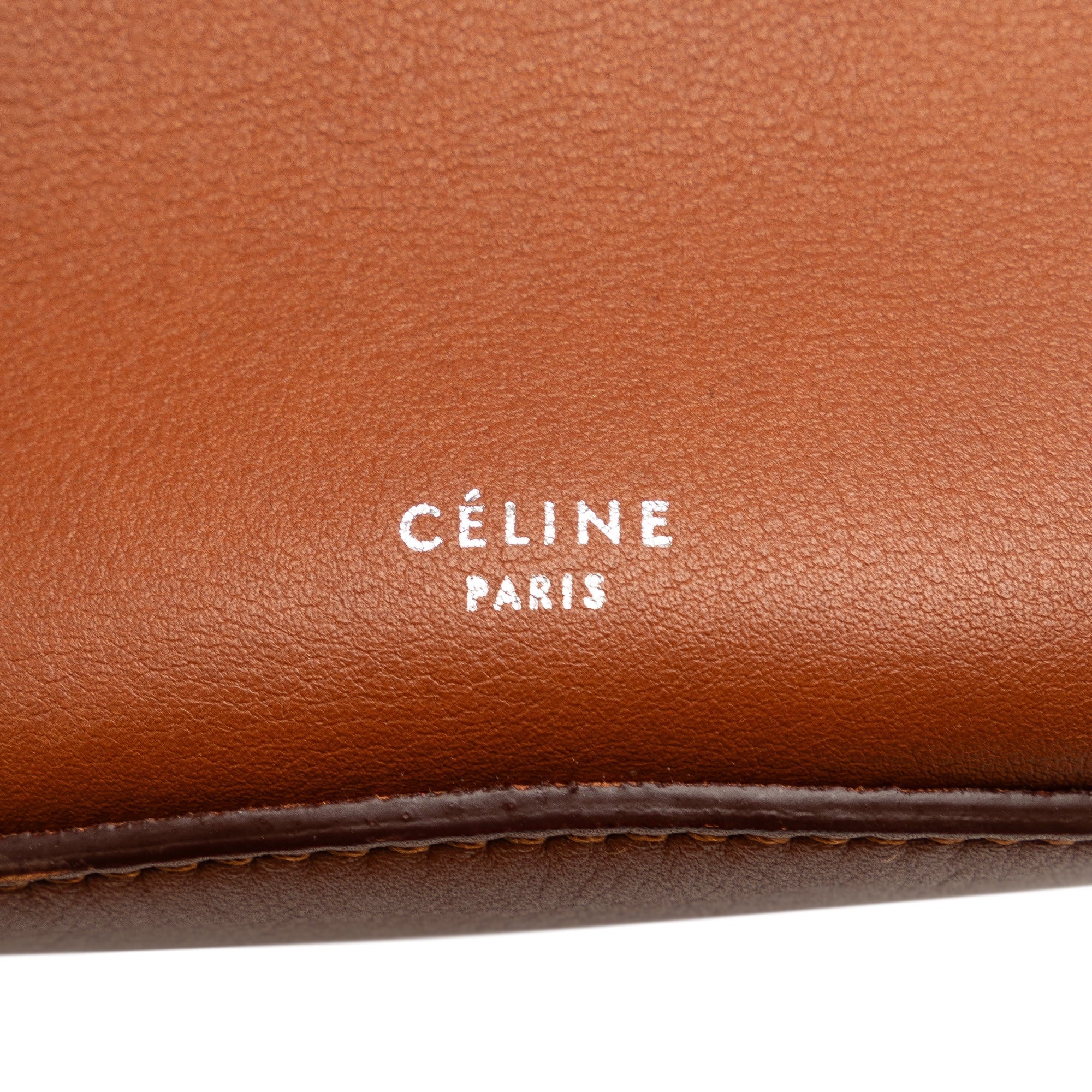 (Good) Bag DrawstringBag Unisex Bag Celine Calf Bucket Bucket Pre-Owned Big Brown Leather Authenticated