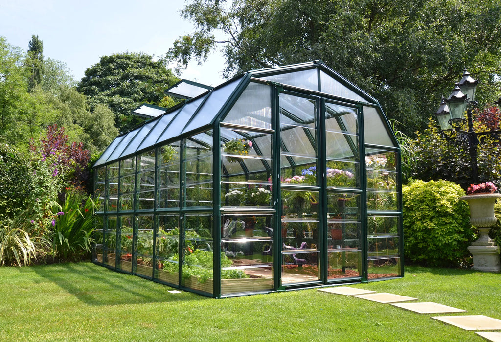 Green Clear Grand 2 Palram Roof Vents Canopia - 12' Gardener - - with 8' x Walk-In Greenhouse