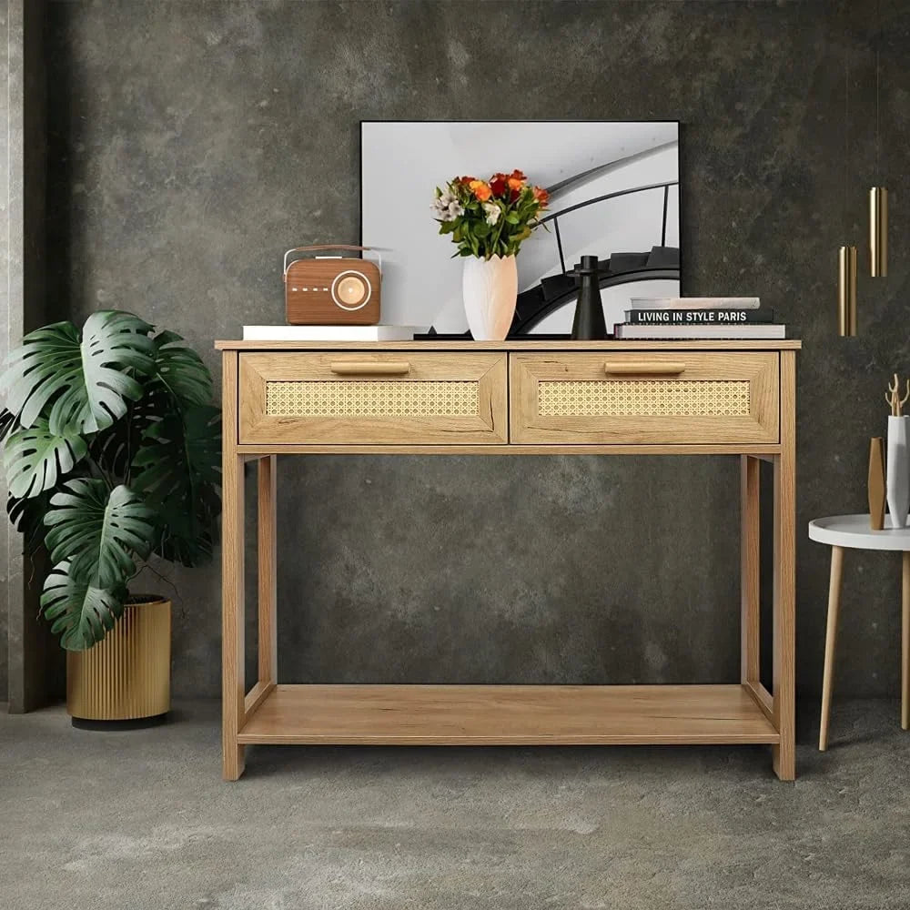Drawers, Rack, Bedroom, Restaurant 2 Console Table Storage Style for Open Table Entrance Minimalist Table with Office, and with