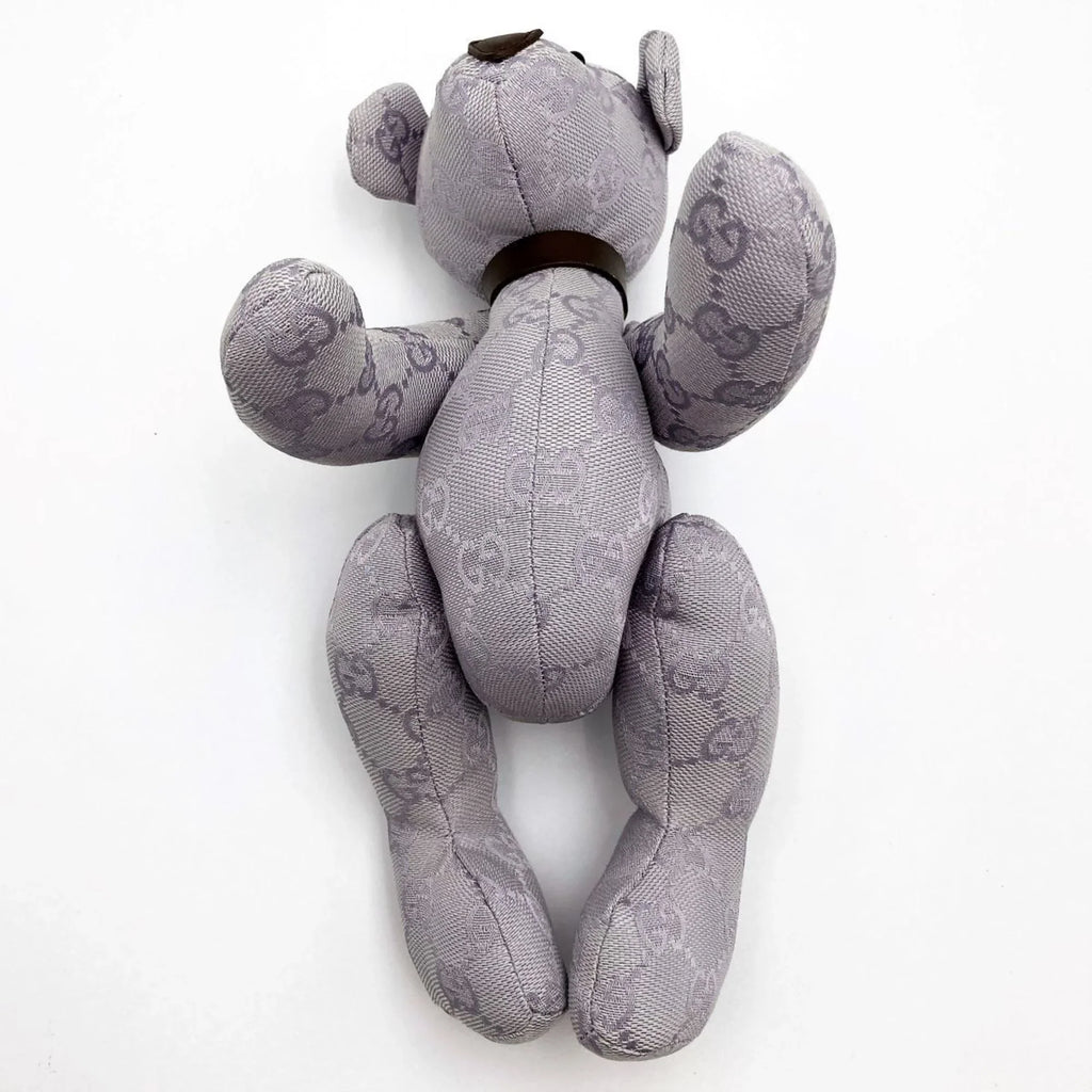 Brown Purple x Canvas Ladies Gucci Kids Pre-Owned Plush GG (Good) GUCCI Interior Bear Toy