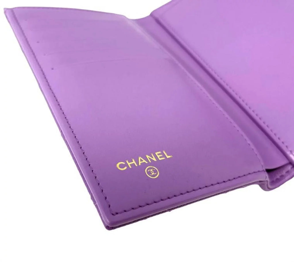 Purple Wallet NEW Bag Chanel Clutch Long Leather Quilted