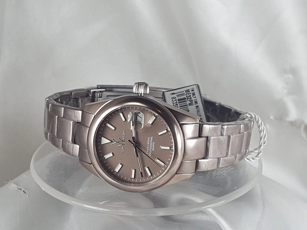 Pewter "Metallic ToyWatch Aluminum Color Stones" Watch Ladies ME32PW