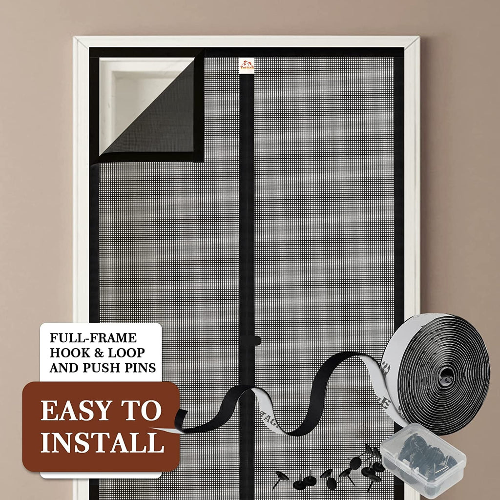 Door x Screen Heavy Door Screen Black Magnets 36 Fits Size 96, Air 97" Size 96" Yotache Fits Enjoy Door Doors x 36" Duty 38" x Size with Screen Fresh