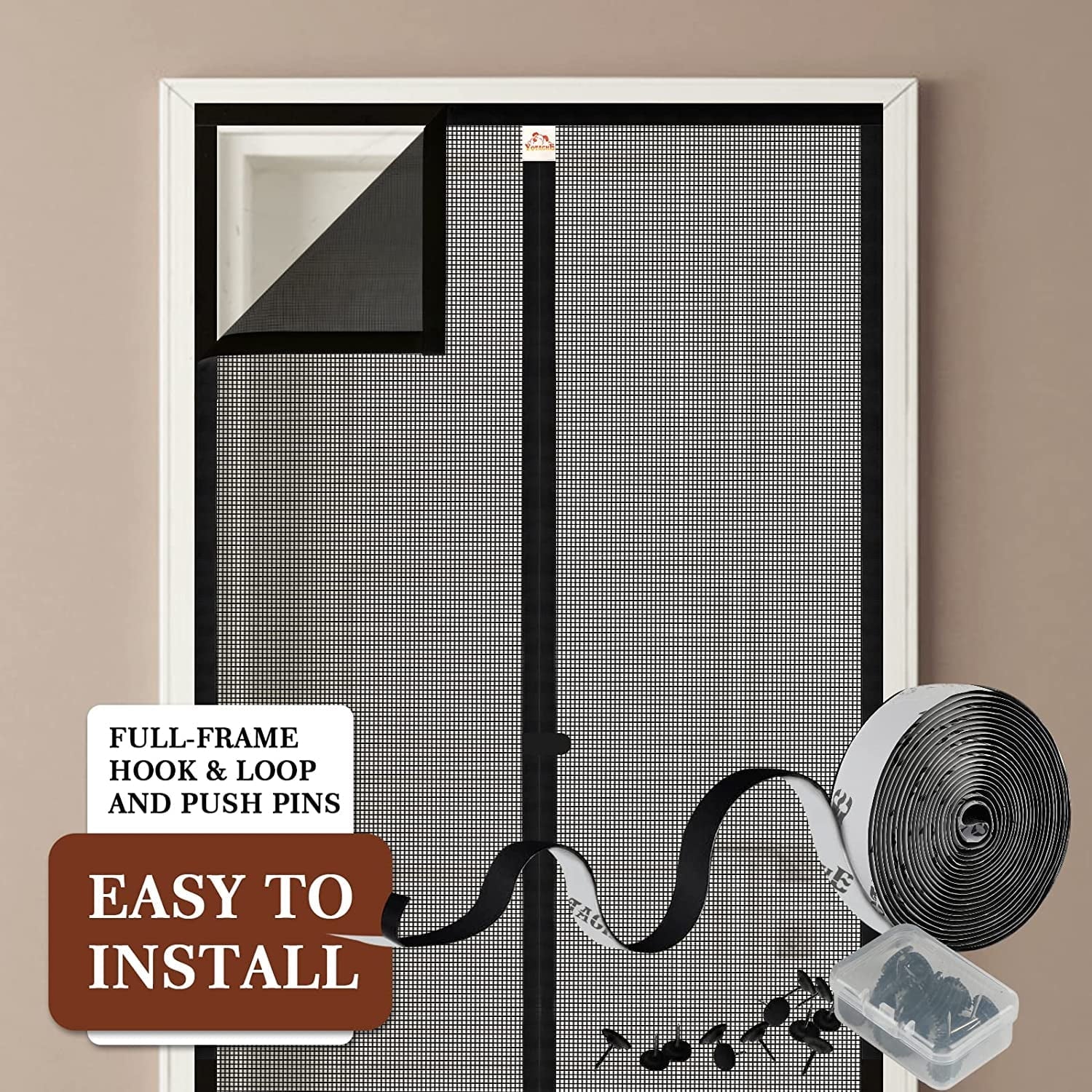 Door x Screen Heavy Door Screen Black Magnets 36 Fits Size 96, Air 97" Size 96" Yotache Fits Enjoy Door Doors x 36" Duty 38" x Size with Screen Fresh
