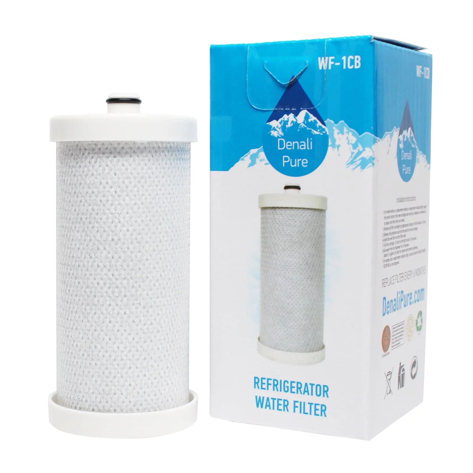 Compatible 6-Pack Westinghouse White Compatible Filter with WF1CB, Refrigerator WRS3R3EW0 Filter - Water WFCB Westinghouse Fridge with Cartridge Water White