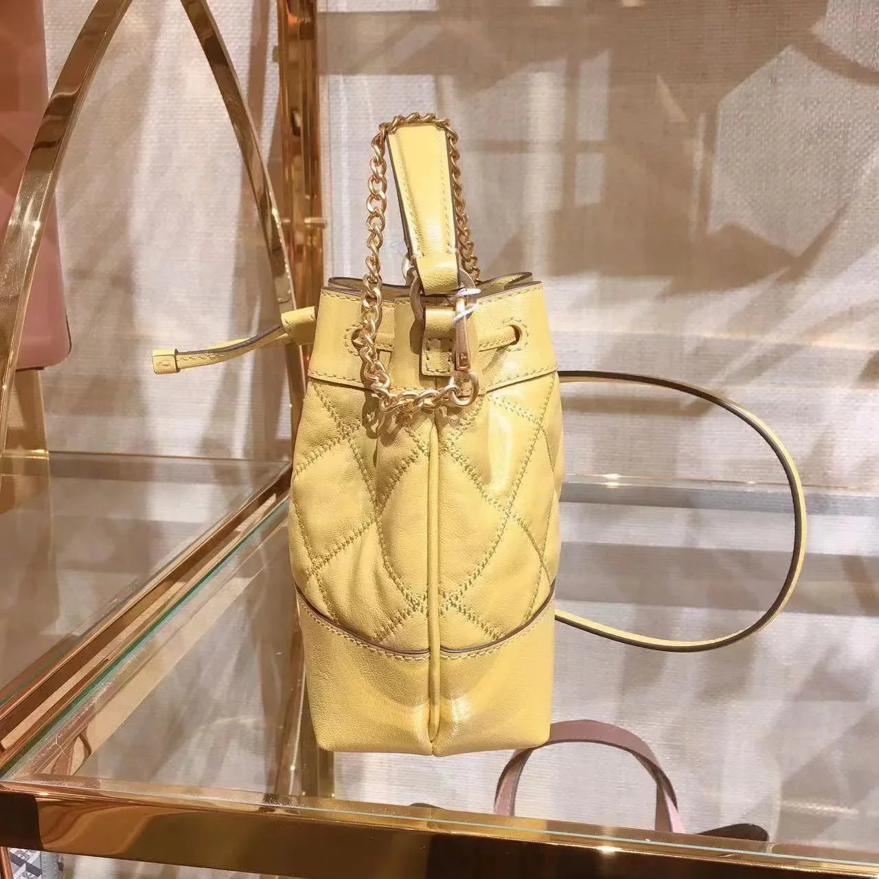 Golden Bag 0422 Shoulder Burch Willa 87869 Sunset Tory Bucket Mini Drawstring