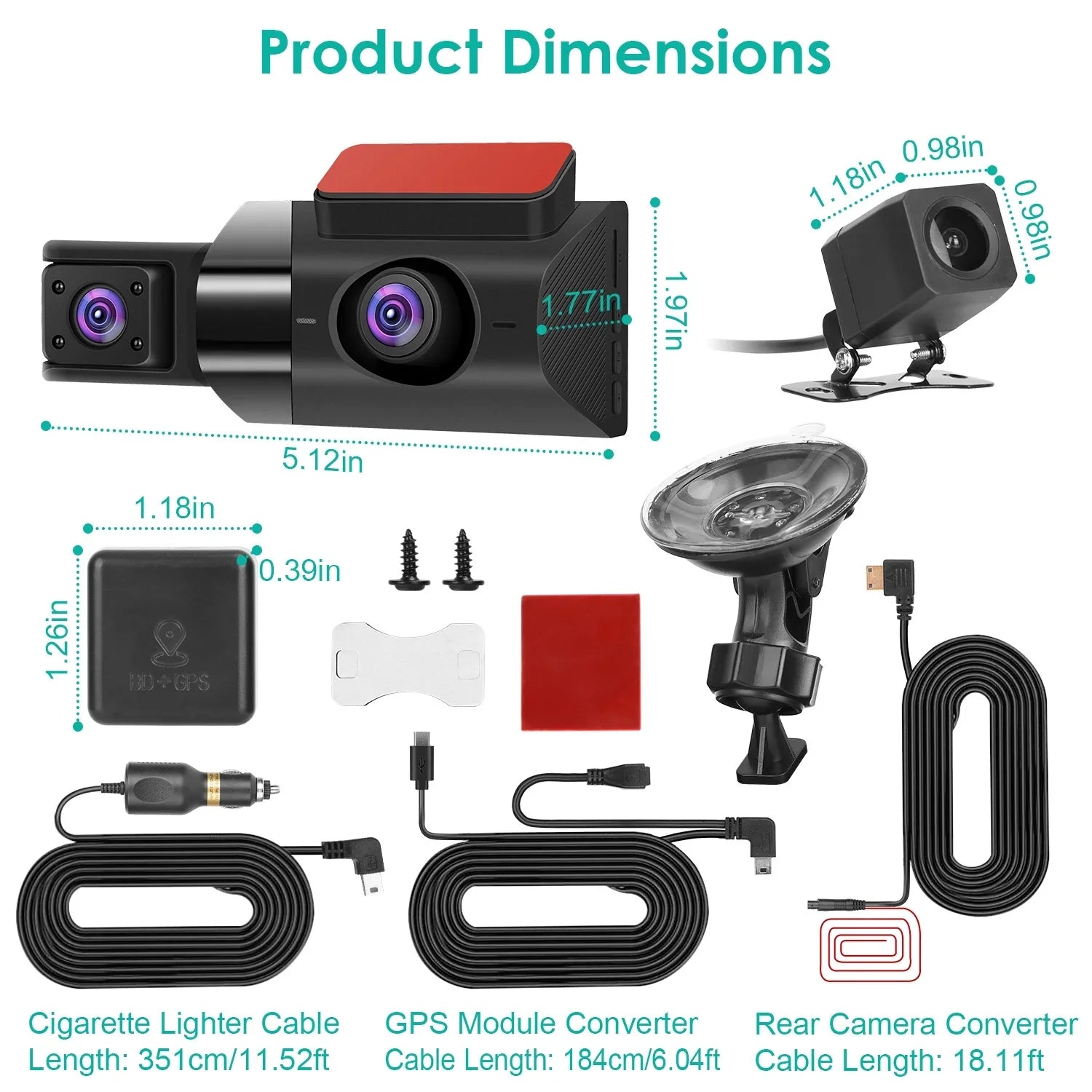 Car HD DVR Vision 140¡ã Dashcam G-Sensor Loop Recording Monitor with Parking Car Night Full GPS Cam Angle Video 2K iMounTEK Recorder Dash