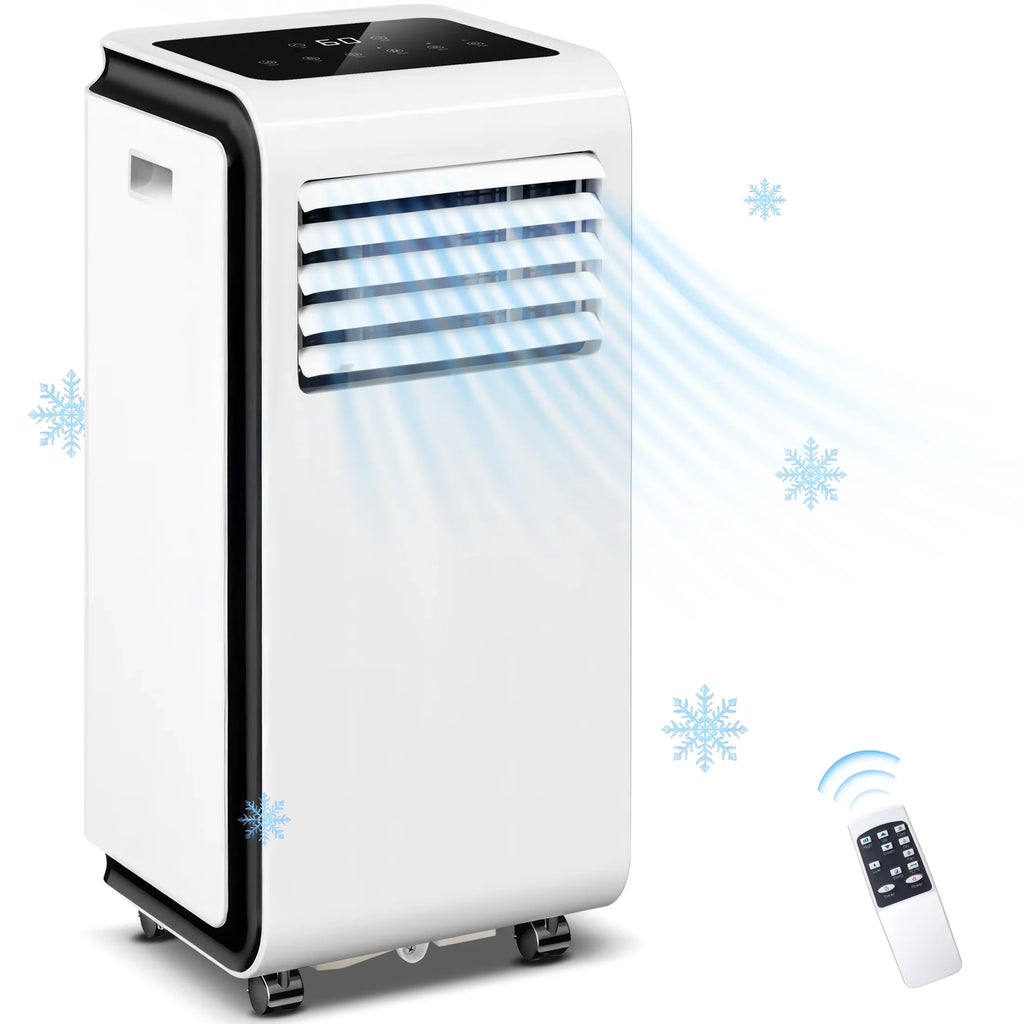 (10,000 KISSAIR 6,000 Conditioner, BTU BTU Fan, Dehumidifier, Timer ASHARE) 24-Hour Portable 1 Air AC with in 3