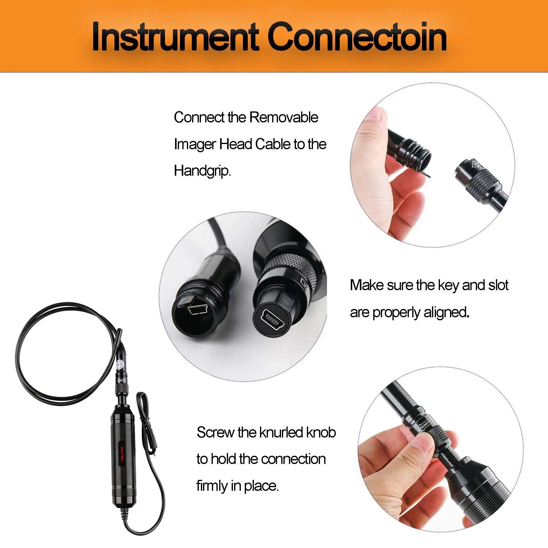 Imager PRO Digital with Scope MS906TS MS906 MS906 with PC Work MS909 MS906BT Inspection Ultra MS906S Autel MaxiVideo Camera MS Elite-MV108 Waterproof MS919 PRO-TS MS908P MV108 Head MX808 MS Video