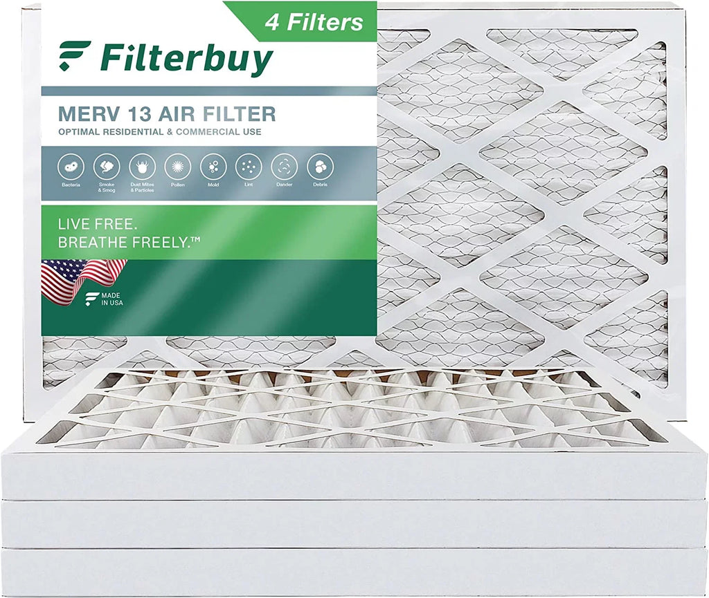 Furnace Pleated MERV 13 Air AC HVAC 12x30x2 Filters (4-Pack) Filterbuy