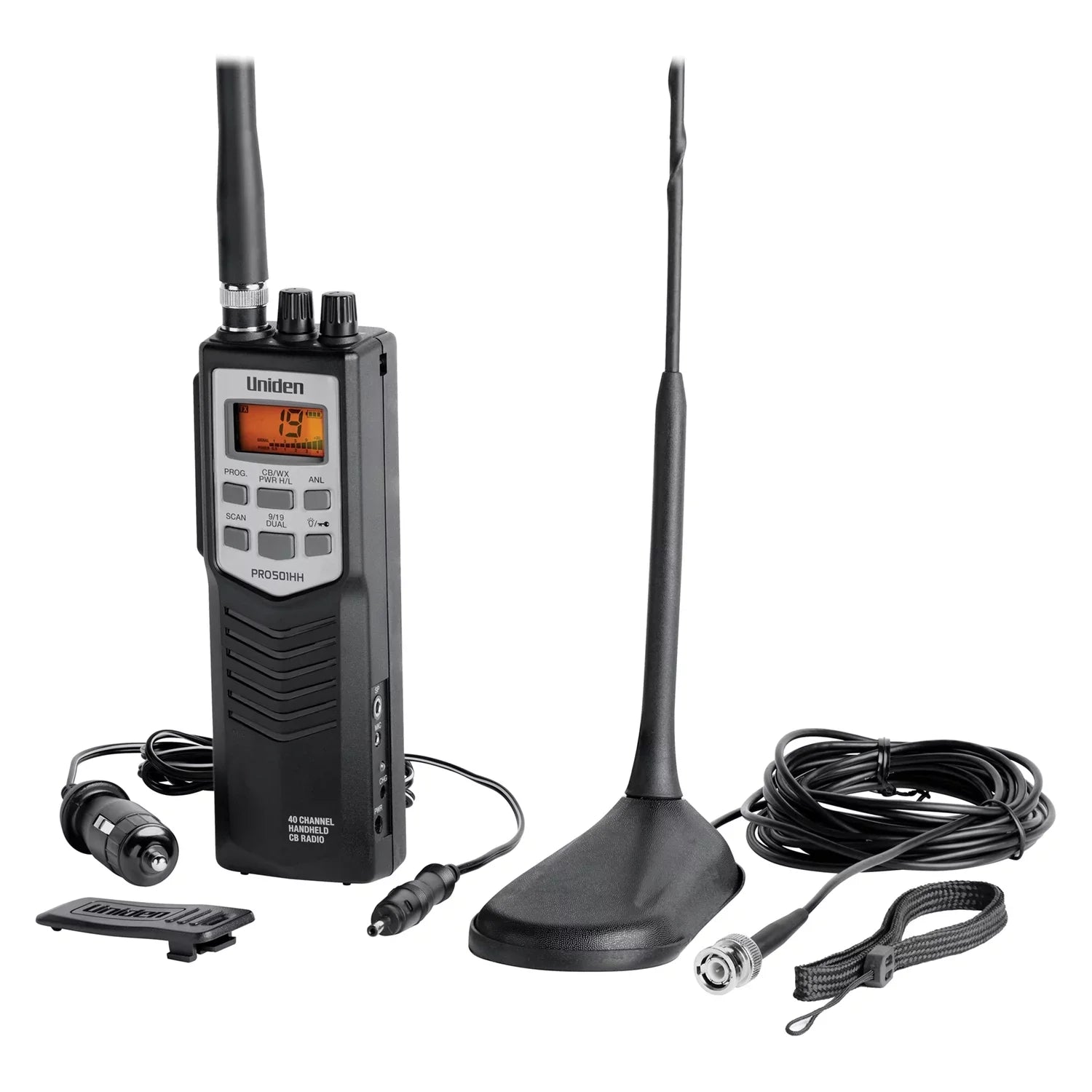 Antenna, Series PRO501TK Uniden Magnet-Mount with Radio Black, PRO501TK CB Handheld Pro 40-Channel