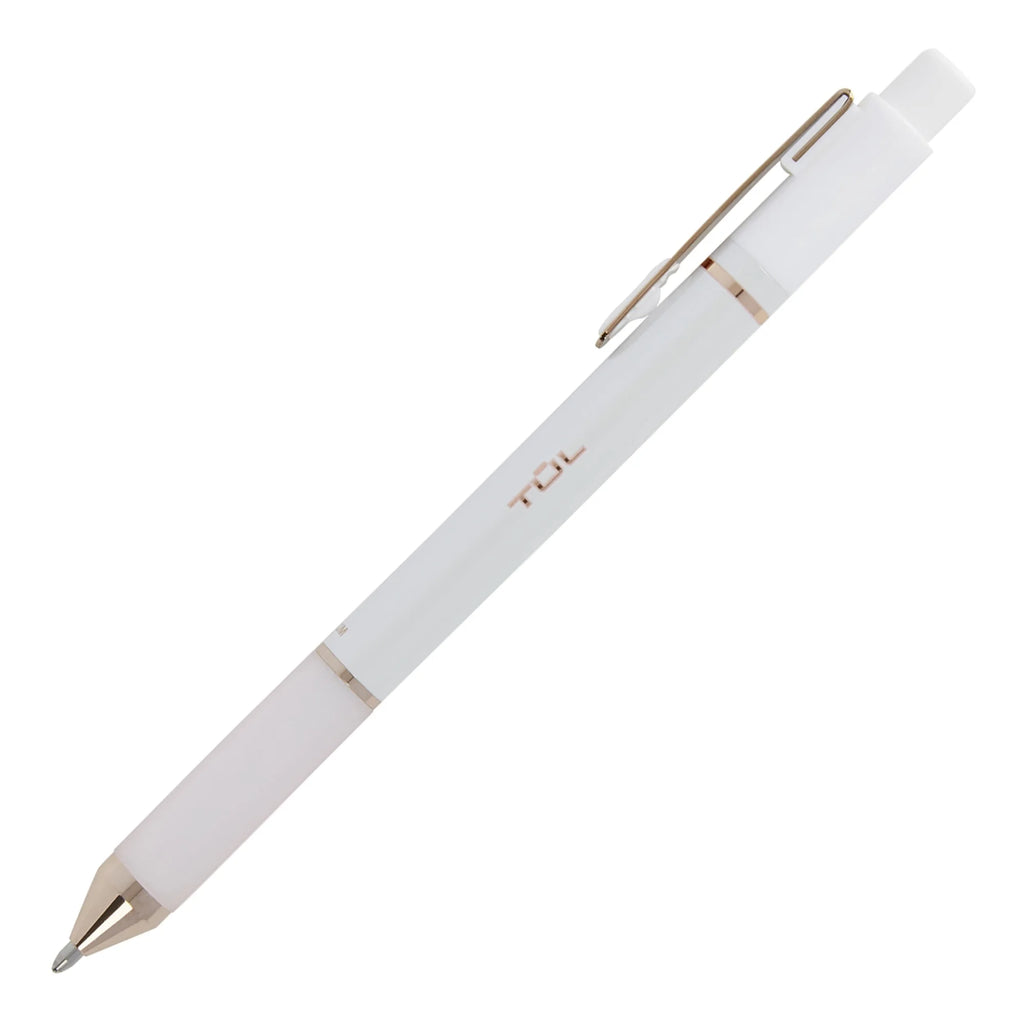 Pens Barrel, Pack 12 Point, Black 1.0 Ink, Retractable TUL? mm, Medium Pearl Of Ballpoint BP Pens, Series White