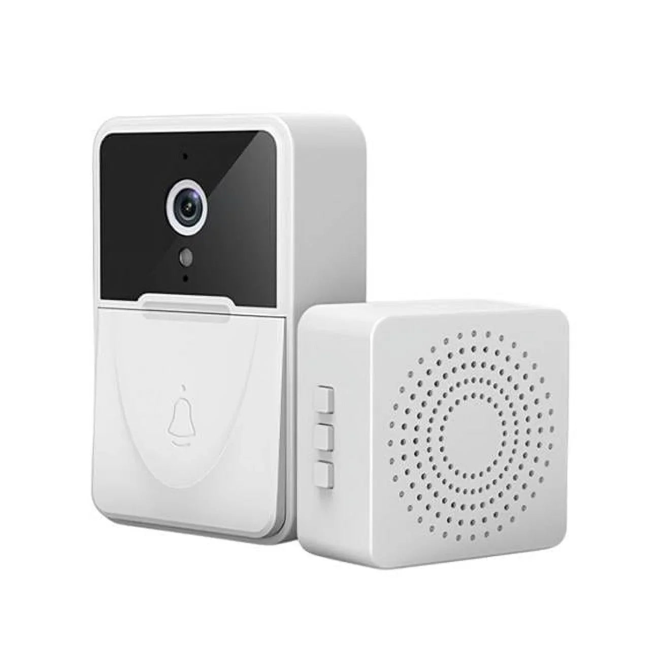 Smart Wi-Fi Door Night Vision, Two Door Wireless Intercom Finds Way Fresh FFF-GPCT3605 Bell White Video Doorbell Audio Fab Camera Phone Chime Bell Security