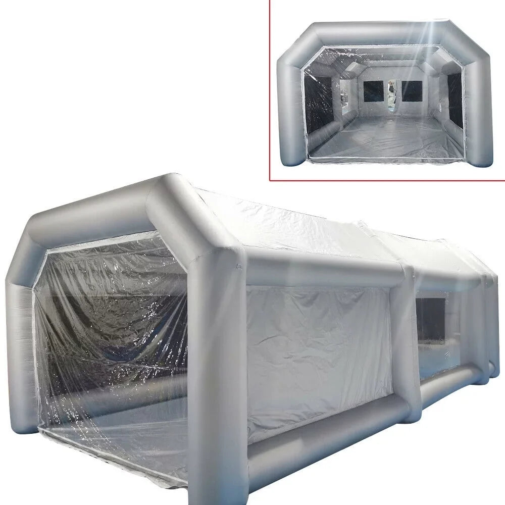 Inflatable Tent Booth Filter Paint Air Portable Car with Car Paint Large OUKANING 6x3x2.5m