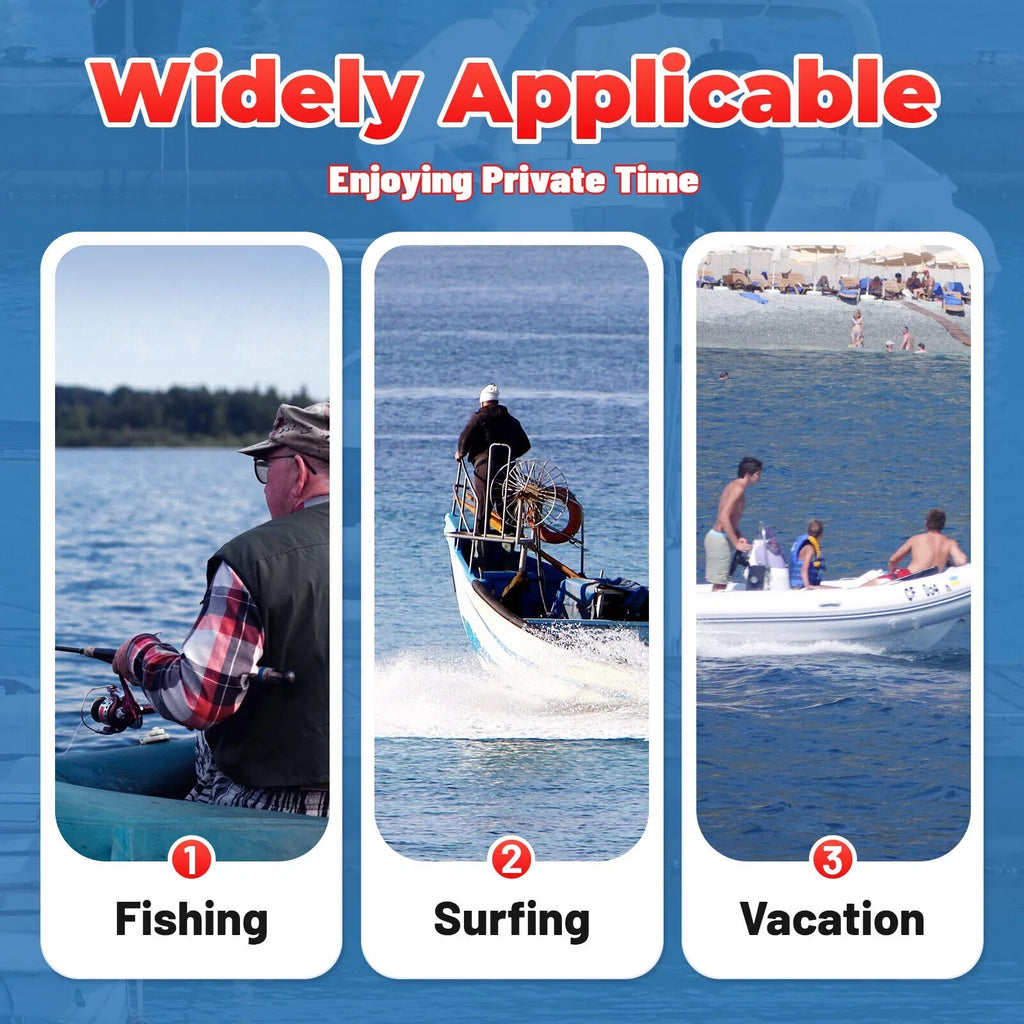 Inflatable Hp Motor Outboard 6 Boat Motor Fishing System 2-Stroke Water CNCEST Cooling Engine