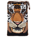 Club Fierce Multi Bag Brown Tiger Phone Beaded Crossbody,