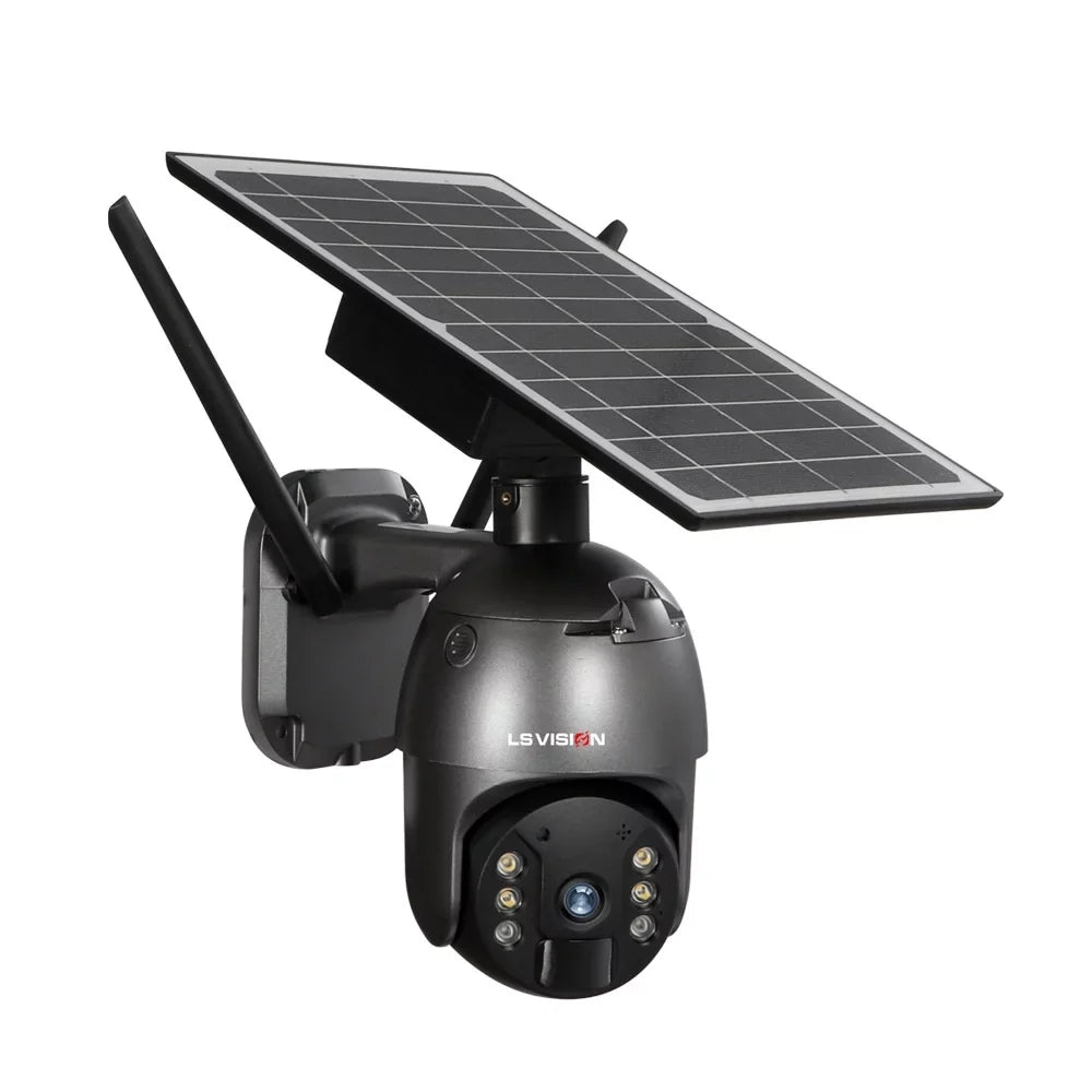 Wireless LS VISION System Camera 4MP Battery Solar Wifi Powered Camera Outdoor PTZ Security