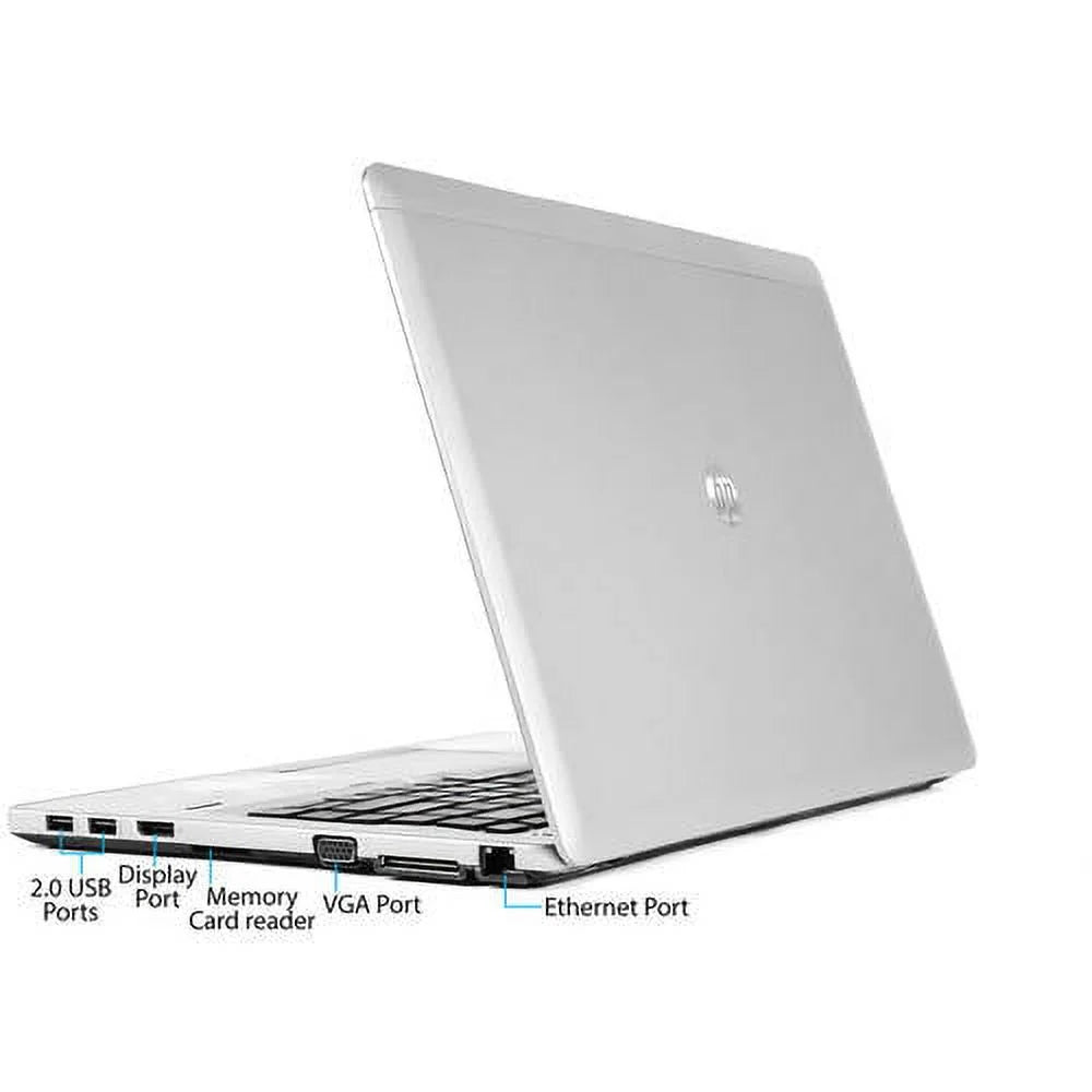 Restored i5-3437U Silver Memory, Processor, PC with 4GB Folio Drive (Refurbished) 10 HP Windows Core 128GB Intel Laptop 14" 9470M State Solid Pro and