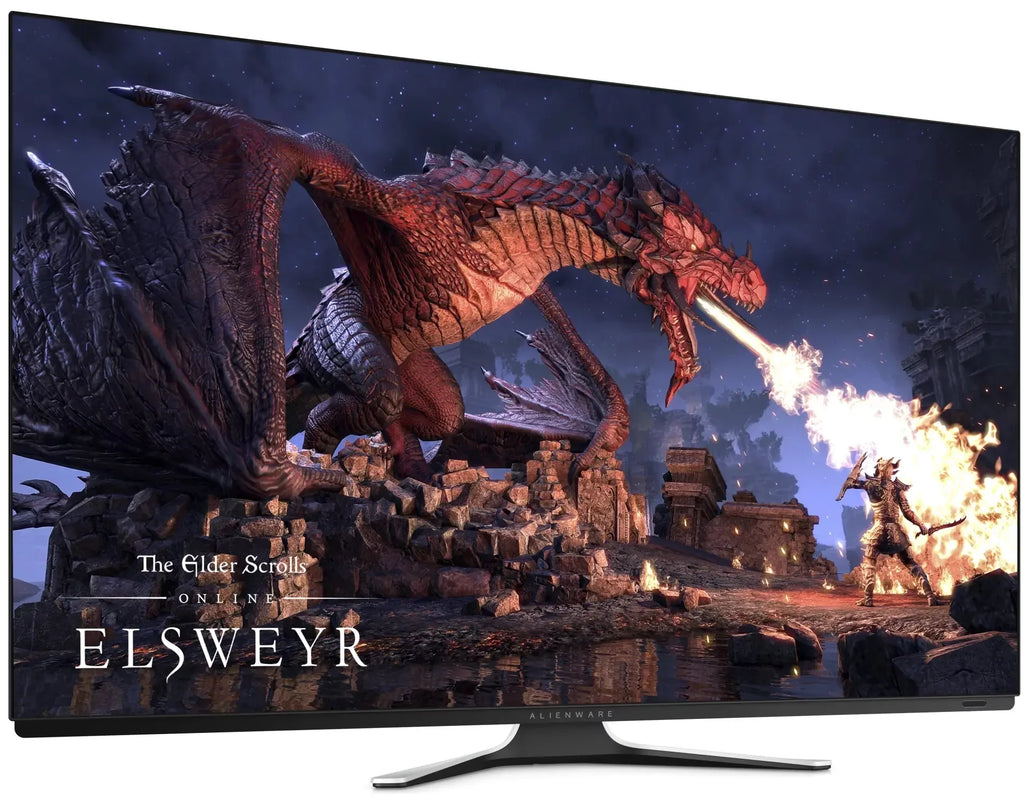 UHD Alienware True Gaming Black OLED Life 55" 4K DELL Colors AW5520QF Box Open Monitor -