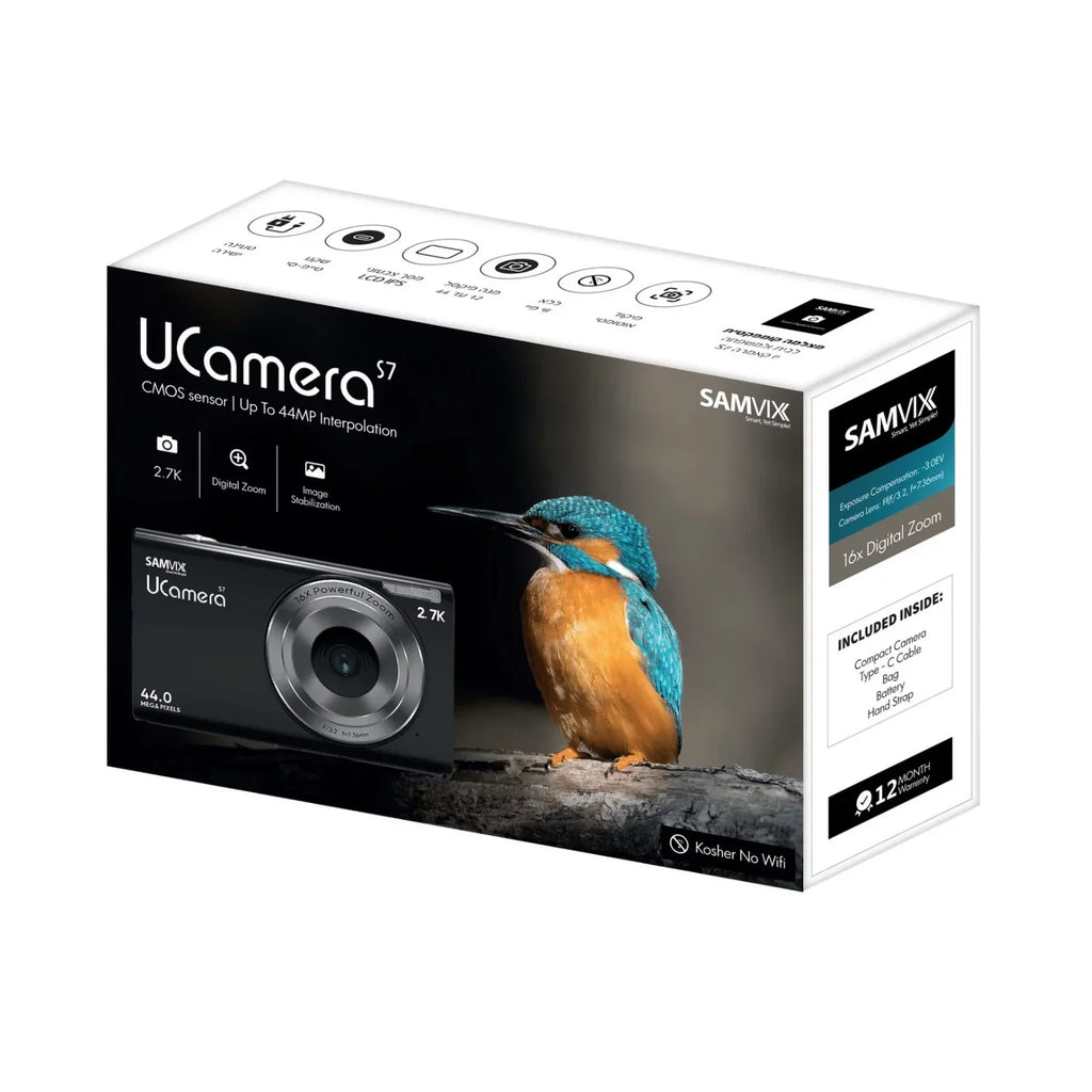 Bluetooth Wifi, No Samvix Camera 44MP UCamera Video, No S7 Digital with Kosher