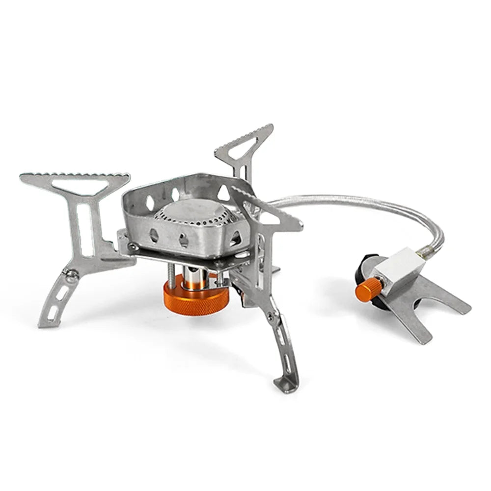 Stove with Control Adjustable Heat Backpacking Camping Stove Windshield, 3500W Alloy Portable Aluminum