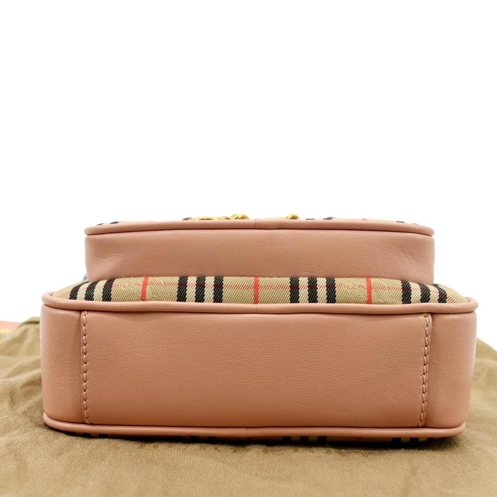 Knight Light Bag Pink Camera Check Link Crossbody BURBERRY Pre-owned 1983