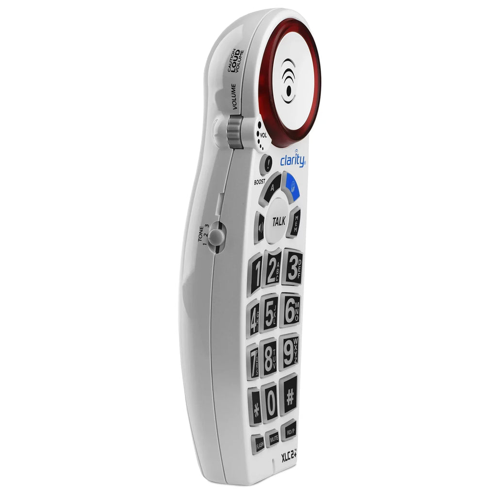 ID, Button Big Clarity Talking Caller Amplified with Speakerphone Cordless White