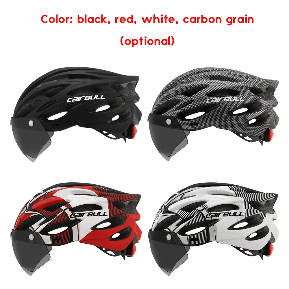 Equipment Riding Riding 6588 Helmet Road Helmet And Riding Taillight With Mountain bike Brim Lens Helmet